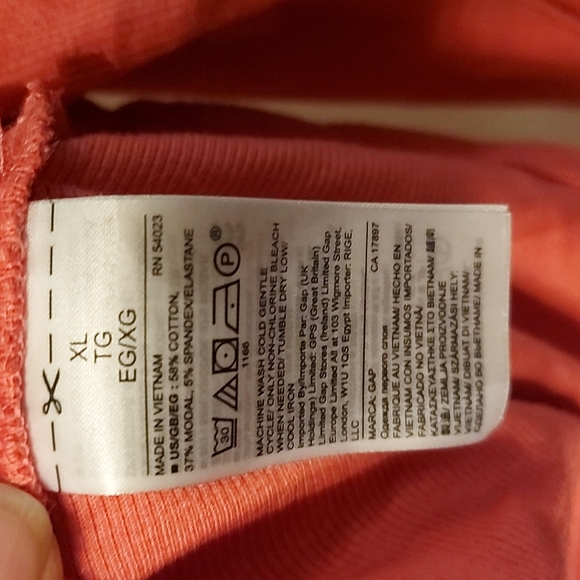 Coral pink,  Maternity tunic, Gap Xl, NWOT - Picture 6 of 6